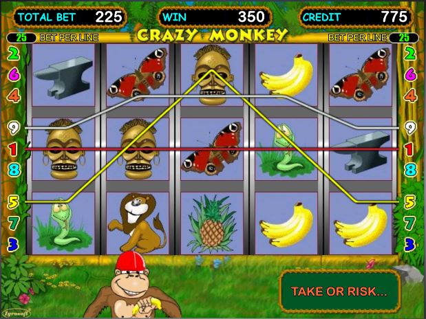 Как выиграть в игровой автомат Crazy Monkey (Обезьянки)
